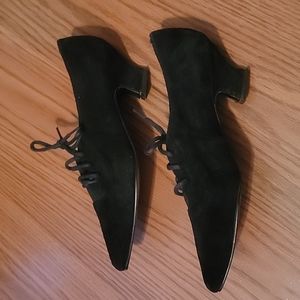 Black suede shoes
